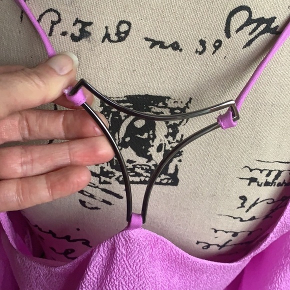 Halston Heritage Dark Tulip Silk Blouse - Picture 9 of 13